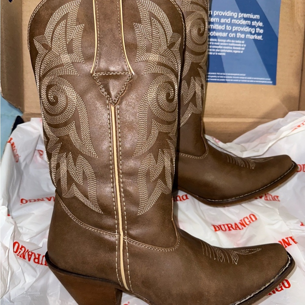 Durango Women's Tan Western Heeled Boots